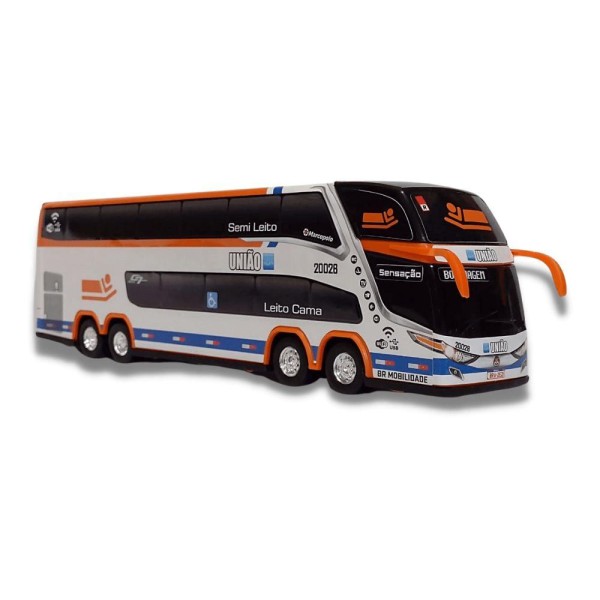 Encontraproduto.com.br - Brinquedo Miniatura De ônibus Viação Uniao 1800 Dd G7
