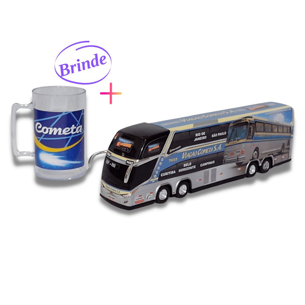 Encontraproduto.com.br - Brinquedo Miniatura De ônibus Cometa E Dino + Brinde.