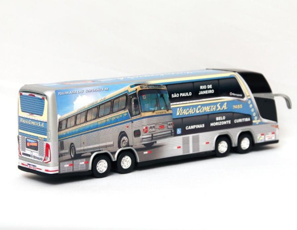 Encontraproduto.com.br - Brinquedo Miniatura Ônibus Cometa Pintura Dino Com Foto 30cm