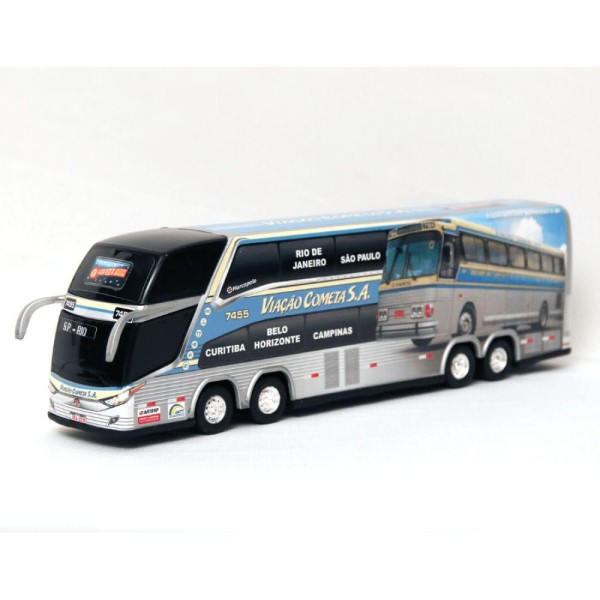 Encontraproduto.com.br - Brinquedo Miniatura Ônibus Cometa Pintura Dino Com Foto 30cm