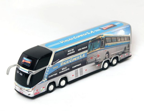 Encontraproduto.com.br - Brinquedo Miniatura Ônibus Cometa Pintura Dino Com Foto 30cm