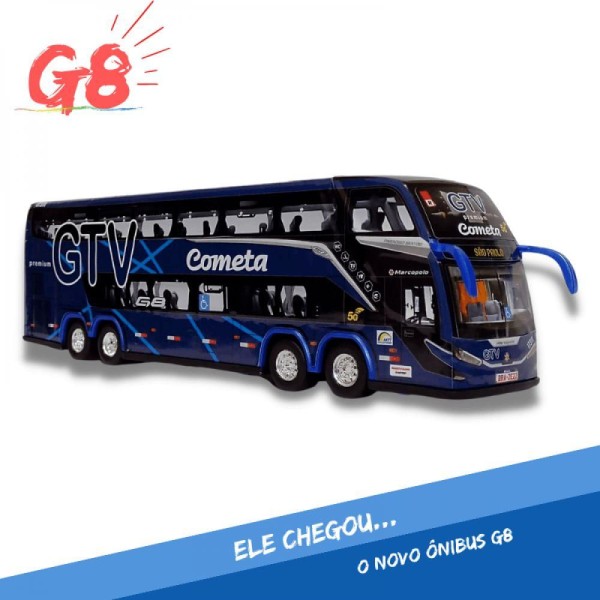 Encontraproduto.com.br - Brinquedo ônibus Cometa Gtv Lançamento G8 - 30cm