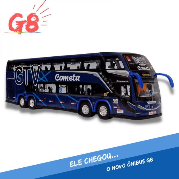 Encontraproduto.com.br - Brinquedo ônibus Cometa Gtv Lançamento G8 - 30cm