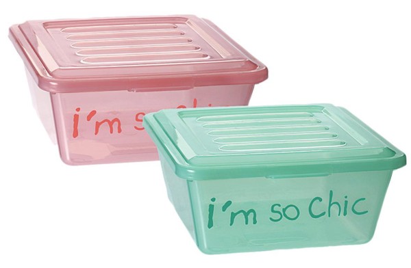 Encontraproduto.com.br - Pote FlipBox I m so Chic 700ml 9602 Xplast Sort