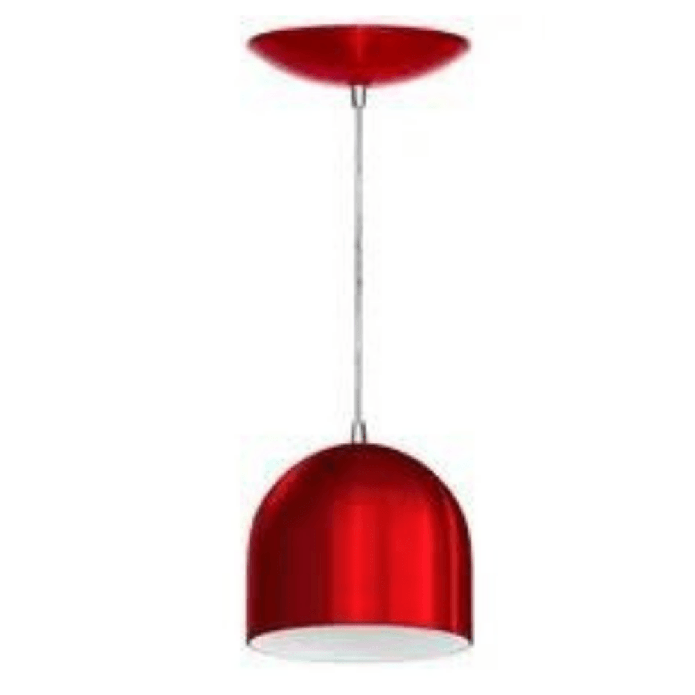 Pendente Alumínio 1 Lâmpada Bullet 12,5x13,5cm Vermelho Inove