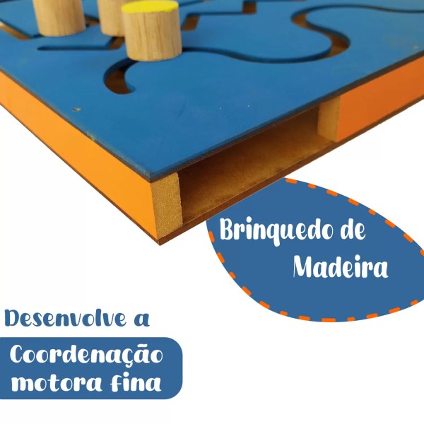 Encontraproduto.com.br - KIT COM 4 PAINEL PSICOMOTOR LINHAS VAZADAS EDUCATIVO