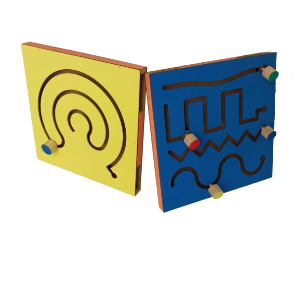 Encontraproduto.com.br - KIT COM 4 PAINEL PSICOMOTOR LINHAS VAZADAS EDUCATIVO