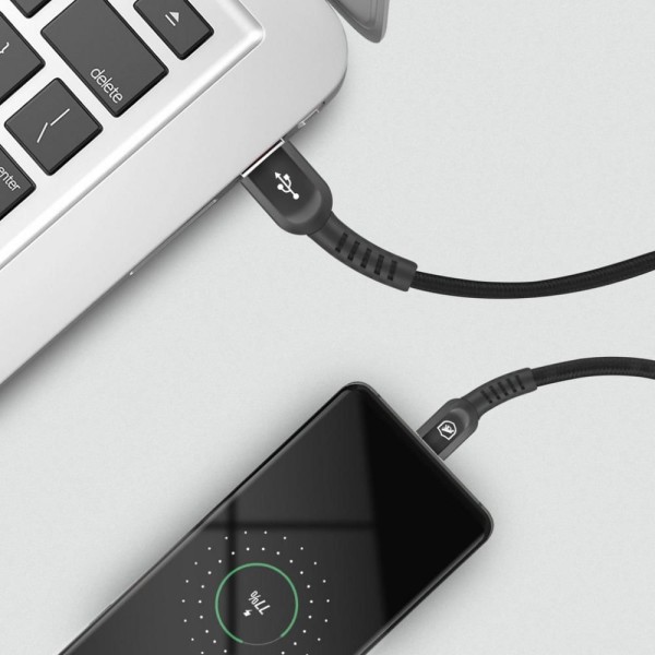 Encontraproduto.com.br - Cabo Dual Shock Preto Micro Usb V8 ( 2 Metros ) - Gshield