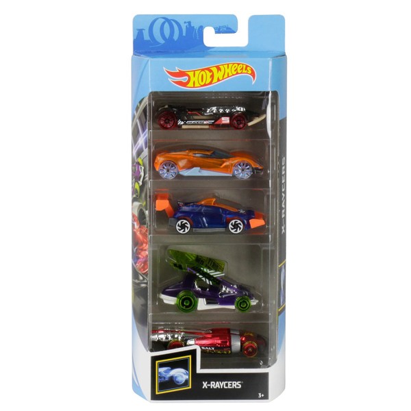 Encontraproduto.com.br - Pack 5 Carrinhos Hot Wheels X-Raycers - Mattel