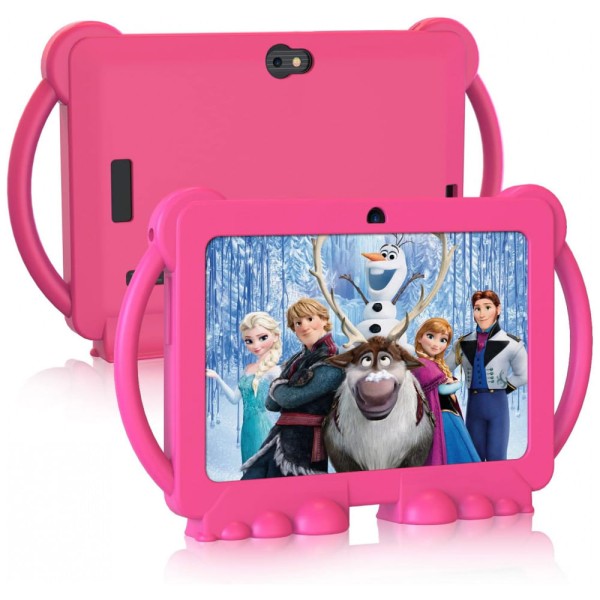 Encontraproduto.com.br - Tablet Infantil 7 Educativo com Controle de Pais, WiFi e Câmera Dupla, Android 11 3GB RAM, YOBANSE, Rosa
