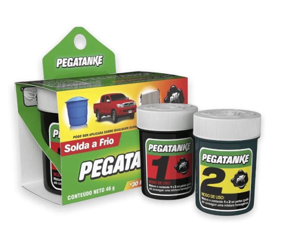 Encontraproduto.com.br - Cola Epoxi Pegatanke Preta (46G)