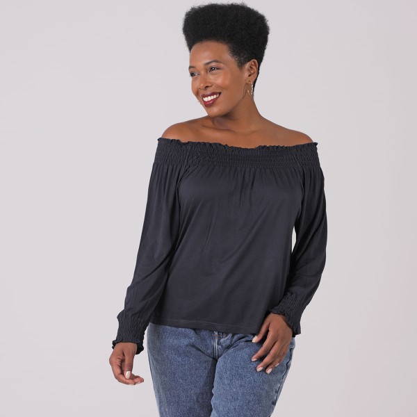 Blusa Manga Longa Off White - Viva