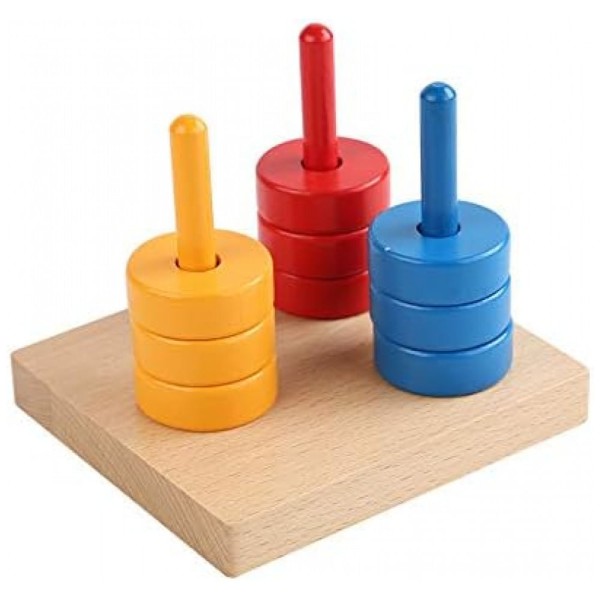 Encontraproduto.com.br - Brinquedo Montessori Discos Coloridos para Crianças 0 a 3 Anos, Adena Montessori