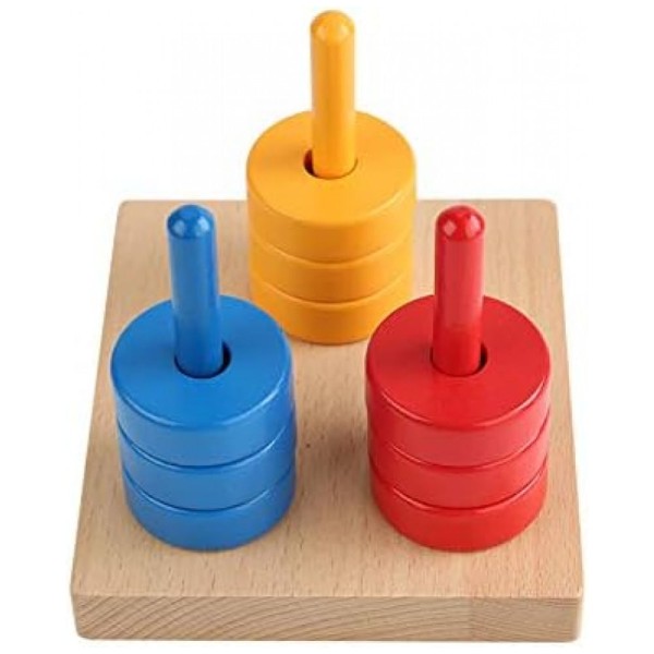 Encontraproduto.com.br - Brinquedo Montessori Discos Coloridos para Crianças 0 a 3 Anos, Adena Montessori