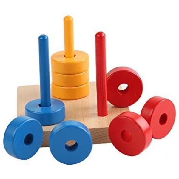 Encontraproduto.com.br - Brinquedo Montessori Discos Coloridos para Crianças 0 a 3 Anos, Adena Montessori