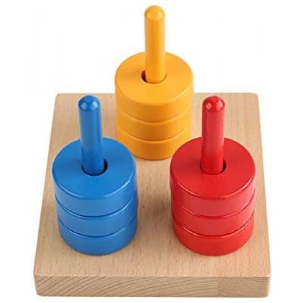 Encontraproduto.com.br - Brinquedo Montessori Discos Coloridos para Crianças 0 a 3 Anos, Adena Montessori