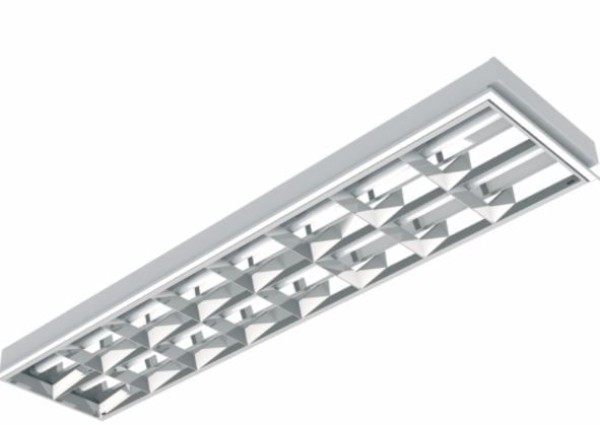 Luminária de Alto Rendimento T8 2x32/36/40W de Embutir Glight
