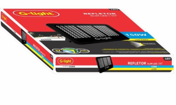 Encontraproduto.com.br - Refletor Slim Led Alumínio 150W 90° 6500K  Autovolt Glight