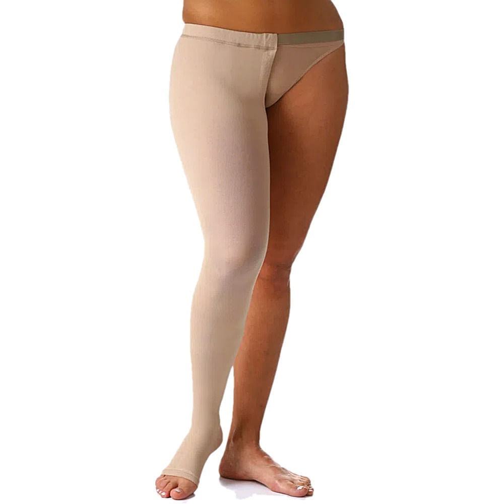 Meia 7/8 Cinta Sigvaris 30-40mmHg Aberta Natural Direito G2