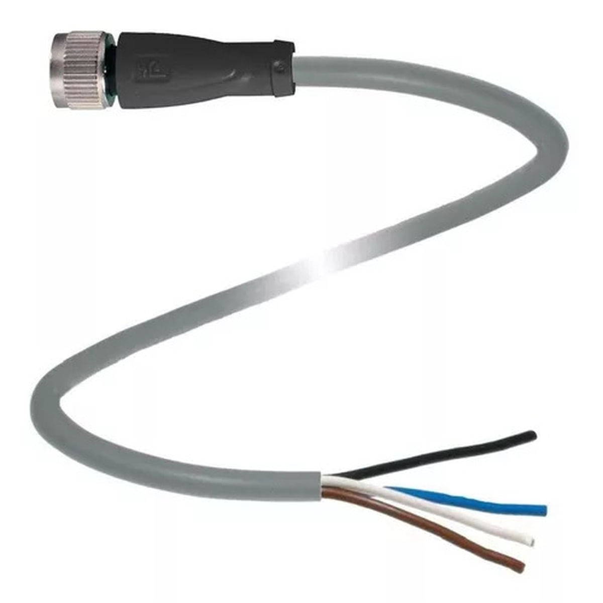 Encontraproduto.com.br - Conector Femea M12 4 Vias Cabo 2M V1-G-2M-PUR PEPPERL FUCHS