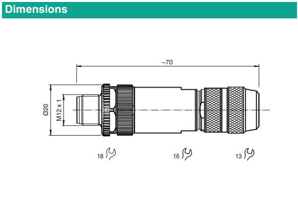 Encontraproduto.com.br - Conector Macho M12 Com SHIELD V1S-G-ABG-PG9 PEPPERL FUCHS