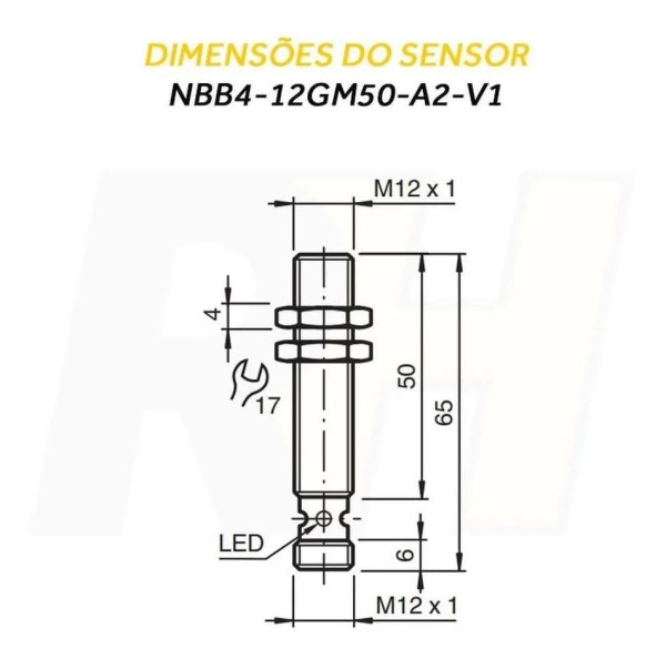 Encontraproduto.com.br - Sensor Indutivo Pnp 4mm - Nbb4-12gm50-a2-v1