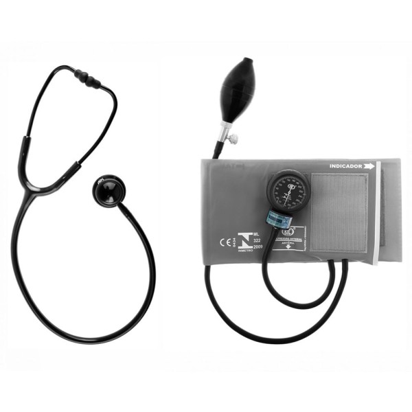 Encontraproduto.com.br - Aparelho Pressão CJ0940 + Esteto Duplo Preto