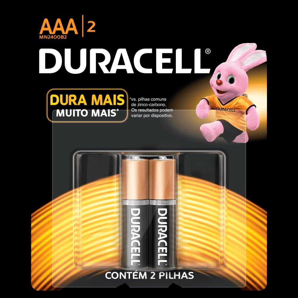 Encontraproduto.com.br - Pilha Alcalina Aaa 1,5V Palito - Com 2 Unidades - Duracell