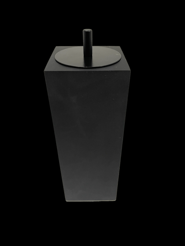 Encontraproduto.com.br - Porta Escovas com Acabamento Ponto Quadrada Preto Fosco Resimetal