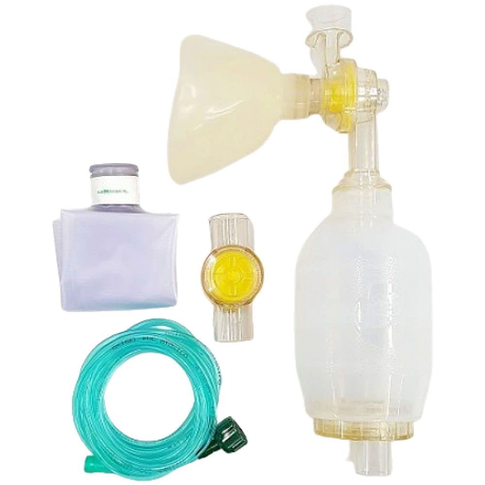 Encontraproduto.com.br - Reanimador Manual Infantil Oxigel Silicone com Reservatorio