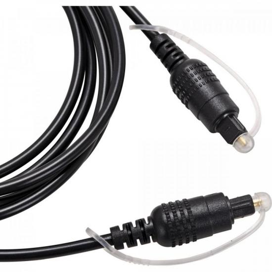 Encontraproduto.com.br - Cabo Fibra Ótica Para Áudio Toslink 2m Preto Storm