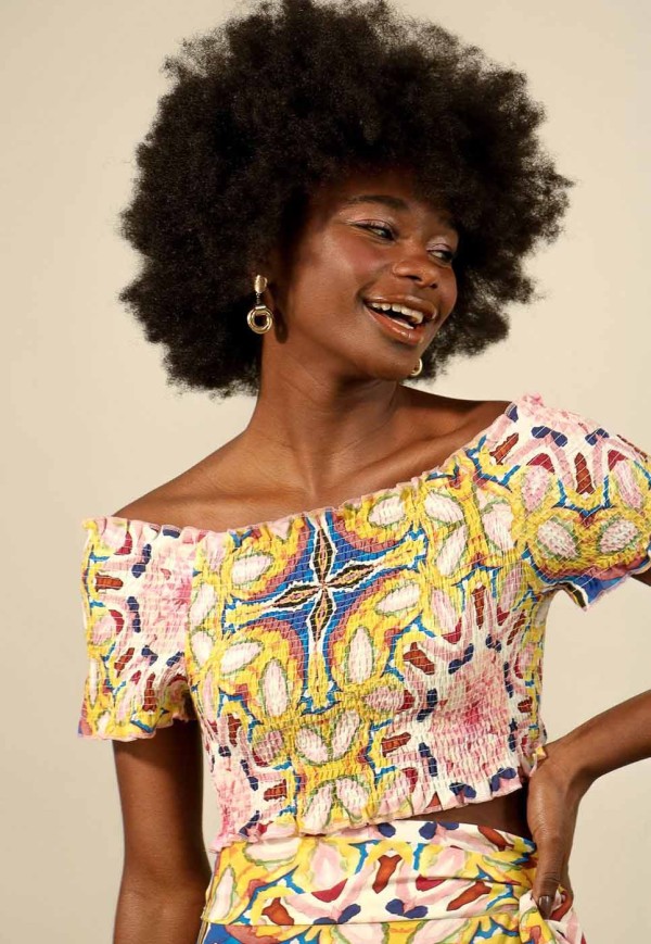 Encontraproduto.com.br - Blusa Cropped Lastex Off