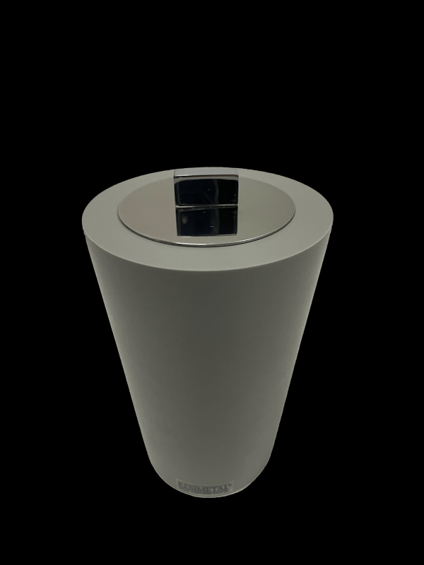 Encontraproduto.com.br - Porta Algodão com Acabamento Sienna Conne Cinza Claro Fosco/Cromado Resimetal