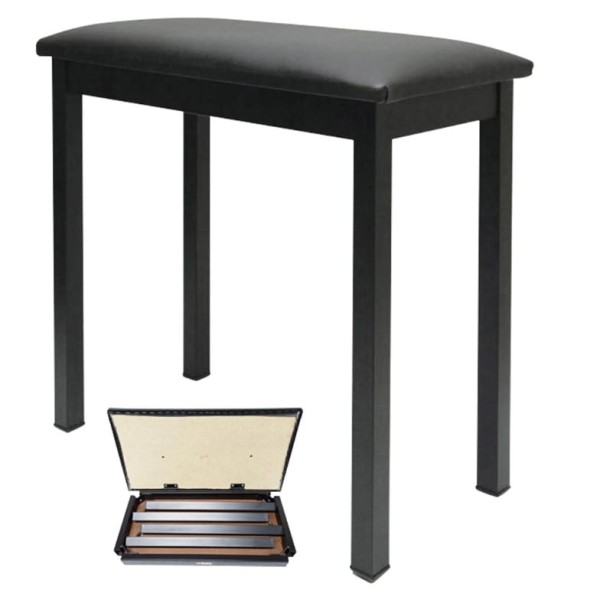 Encontraproduto.com.br - Banqueta para Piano com Compartimento BP-20C Preto SATY