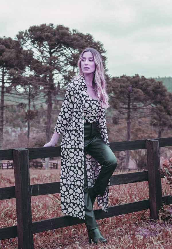 Vestido Chemise Matuta Essencial Estampado Verde
