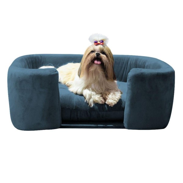 Cama Pet Poltrona Hannah Luxo Azul Marinho