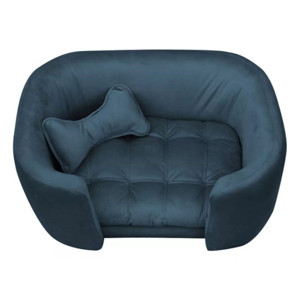 Cama Pet Poltrona Baby Hanna Veludo - Ssx Multicoisas Cor Azul Marinho