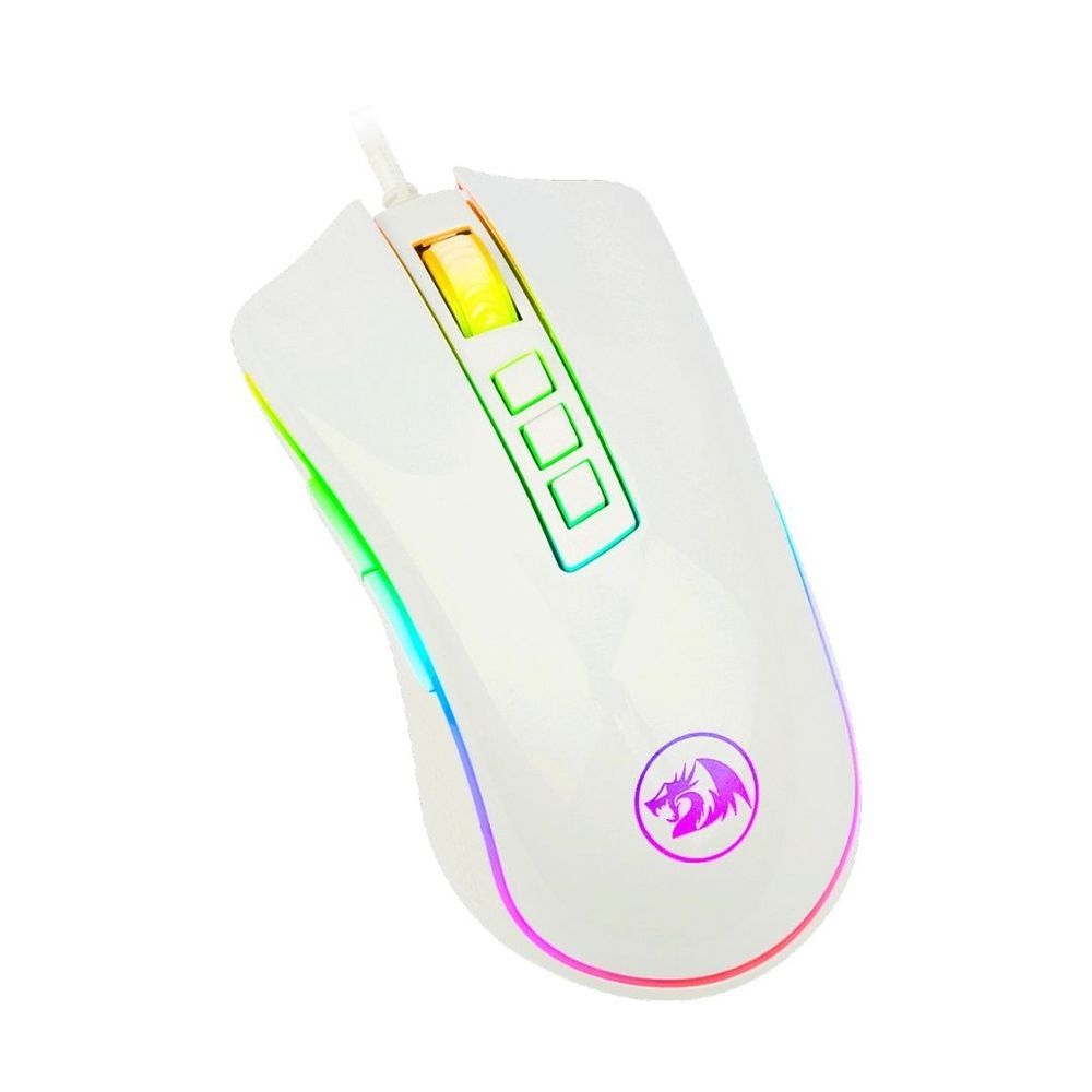 Encontraproduto.com.br - Mouse Redragon Cobra Chroma Lunar Branco 10000Dpi M711-W