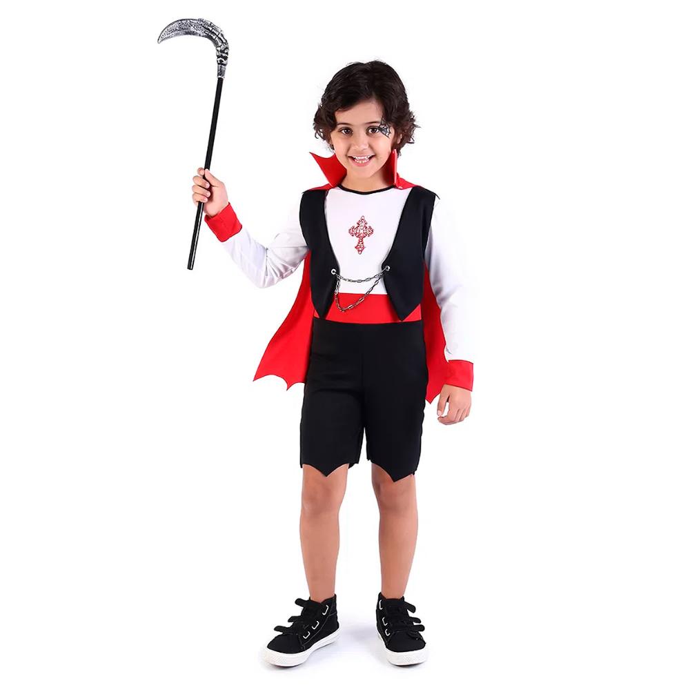 Encontraproduto.com.br - Fantasia de Vampiro Conde Dracula c/ Capa +Colete TAM - 8