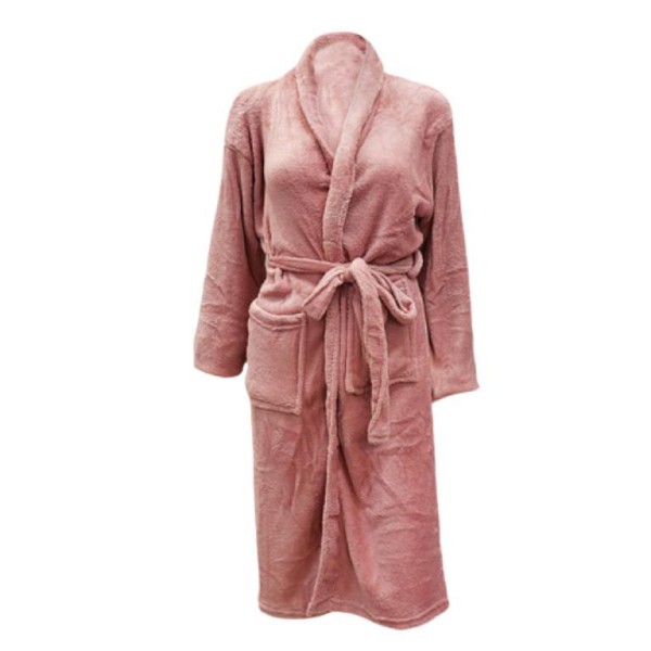 Encontraproduto.com.br - Roupão Microfibra Plush Daisa Rosa Antigo G