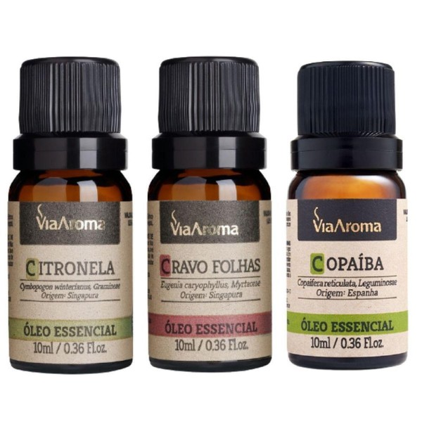 Encontraproduto.com.br - Kit 3 Und óleo Essencial 10 Ml Via Aroma - 100% Puro