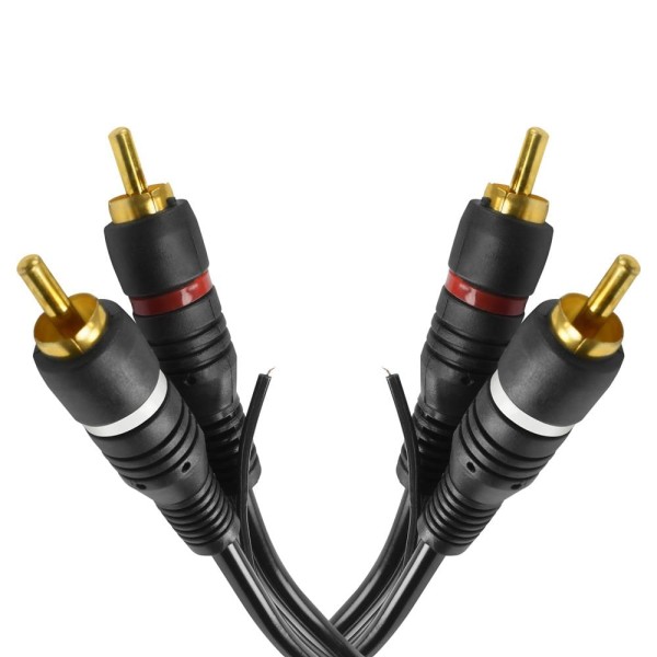 Encontraproduto.com.br - Cabo de Audio EVUS C-017 2 RCA Macho X 2 RCA Macho GOLD - 1,5M