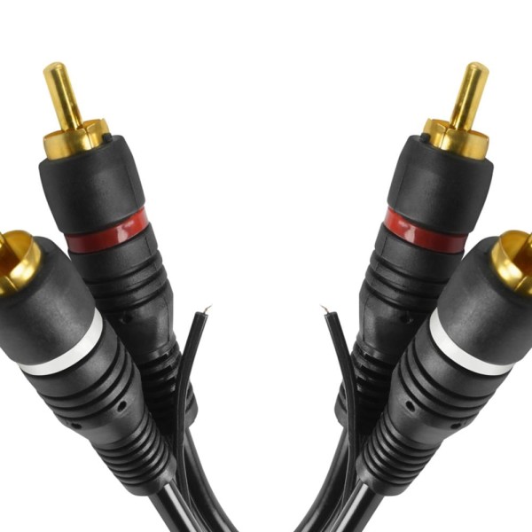 Encontraproduto.com.br - Cabo de Audio EVUS C-017 2 RCA Macho X 2 RCA Macho GOLD - 1,5M