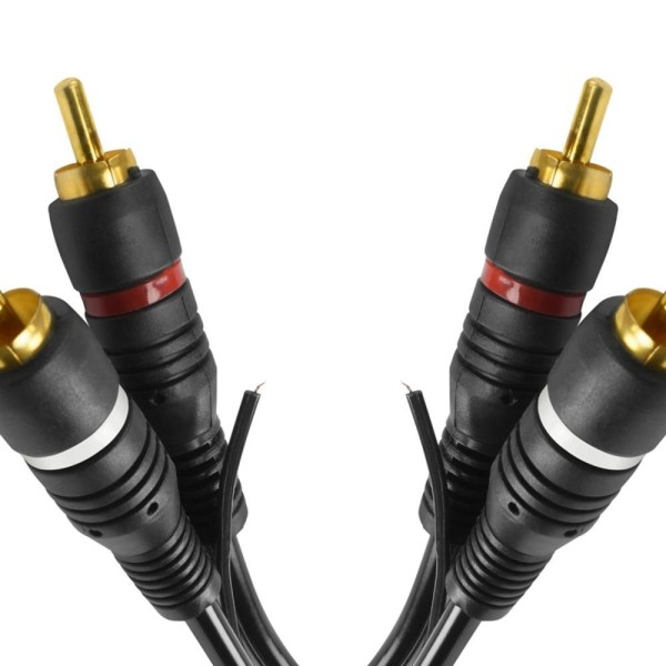 Encontraproduto.com.br - Cabo de Audio EVUS C-017 2 RCA Macho X 2 RCA Macho GOLD - 1,5M