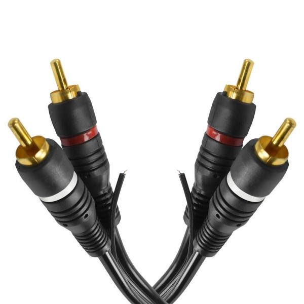 Encontraproduto.com.br - Cabo de Audio EVUS C-017 2 RCA Macho X 2 RCA Macho GOLD - 1,5M