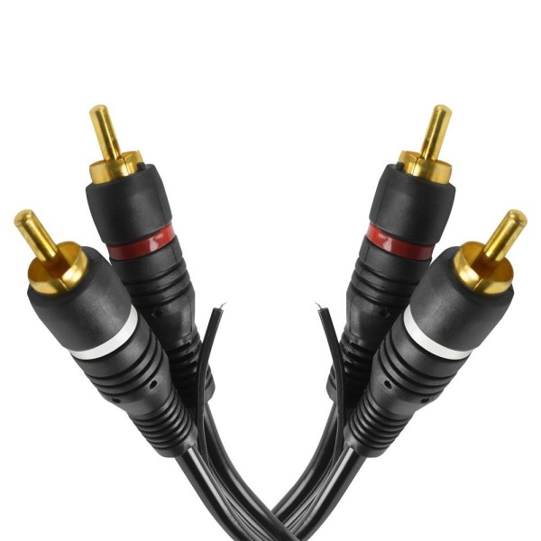 Encontraproduto.com.br - Cabo de Audio EVUS C-017 2 RCA Macho X 2 RCA Macho GOLD - 1,5M