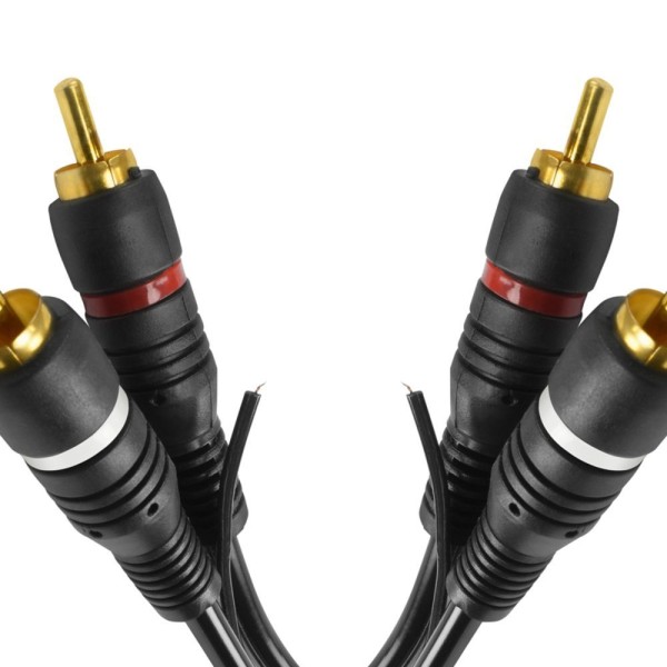 Encontraproduto.com.br - Cabo de Audio EVUS C-017 2 RCA Macho X 2 RCA Macho GOLD - 1,5M