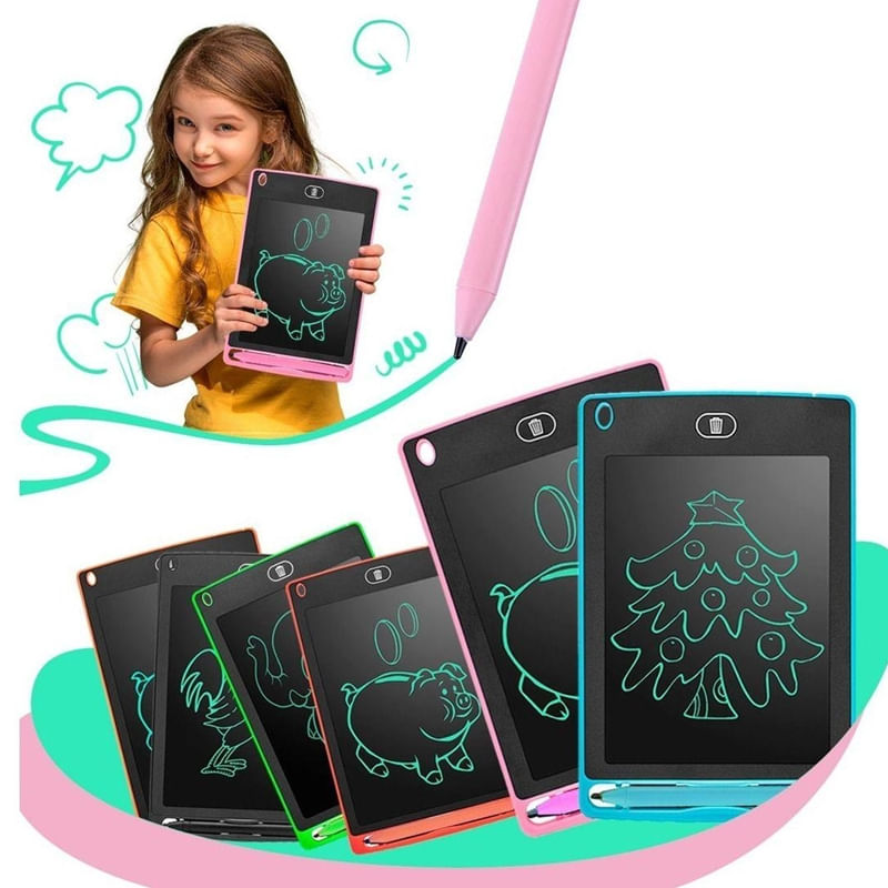 Tablet Infantil LCD Lousa Mágica Para Desenho e Estudo 8,5