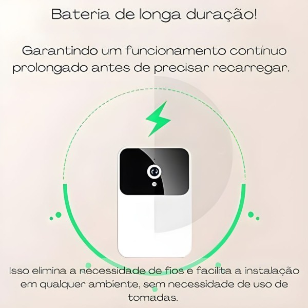 Encontraproduto.com.br - Campainha C- Câmera Wifi S Fio Inteligente Interfone C áudio