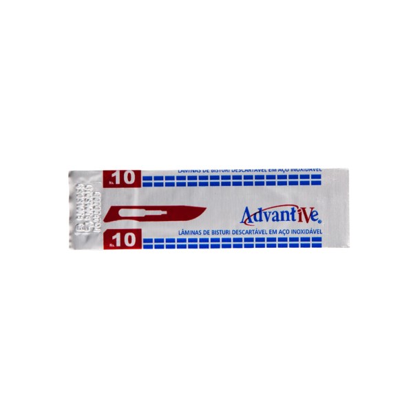 Encontraproduto.com.br - Lâmina Bisturi Aço Inox N° 10 - Caixa com 100 unidades